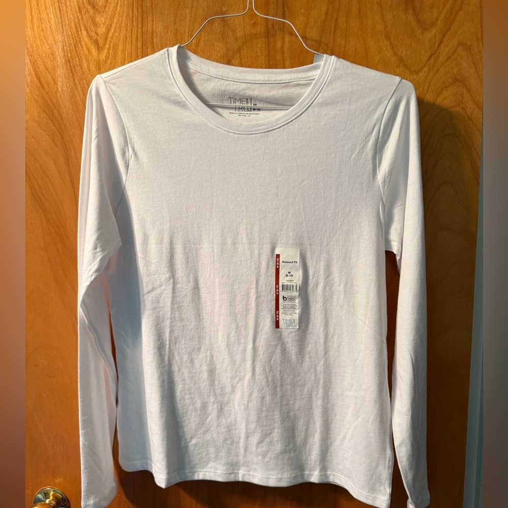 Time and Tru Relaxed Fit White Tee